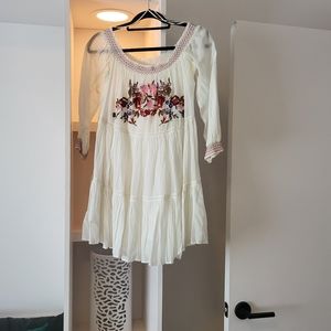 BOGO EVERYTHING $10 Free People embroidered mini dress